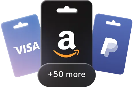Payout cash or gift cards from top brands