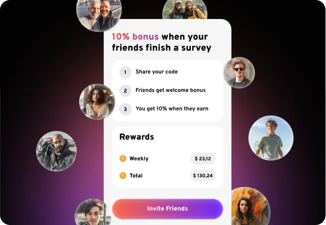Invite friends and 
earn while you sleep