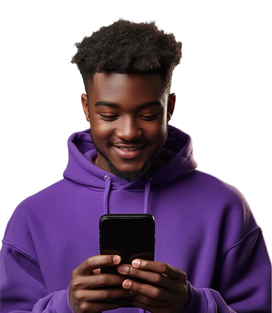 Person using app